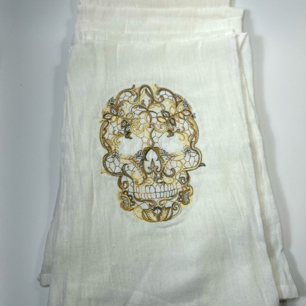 Beautiful 5 piece hand embroidered tea towel set